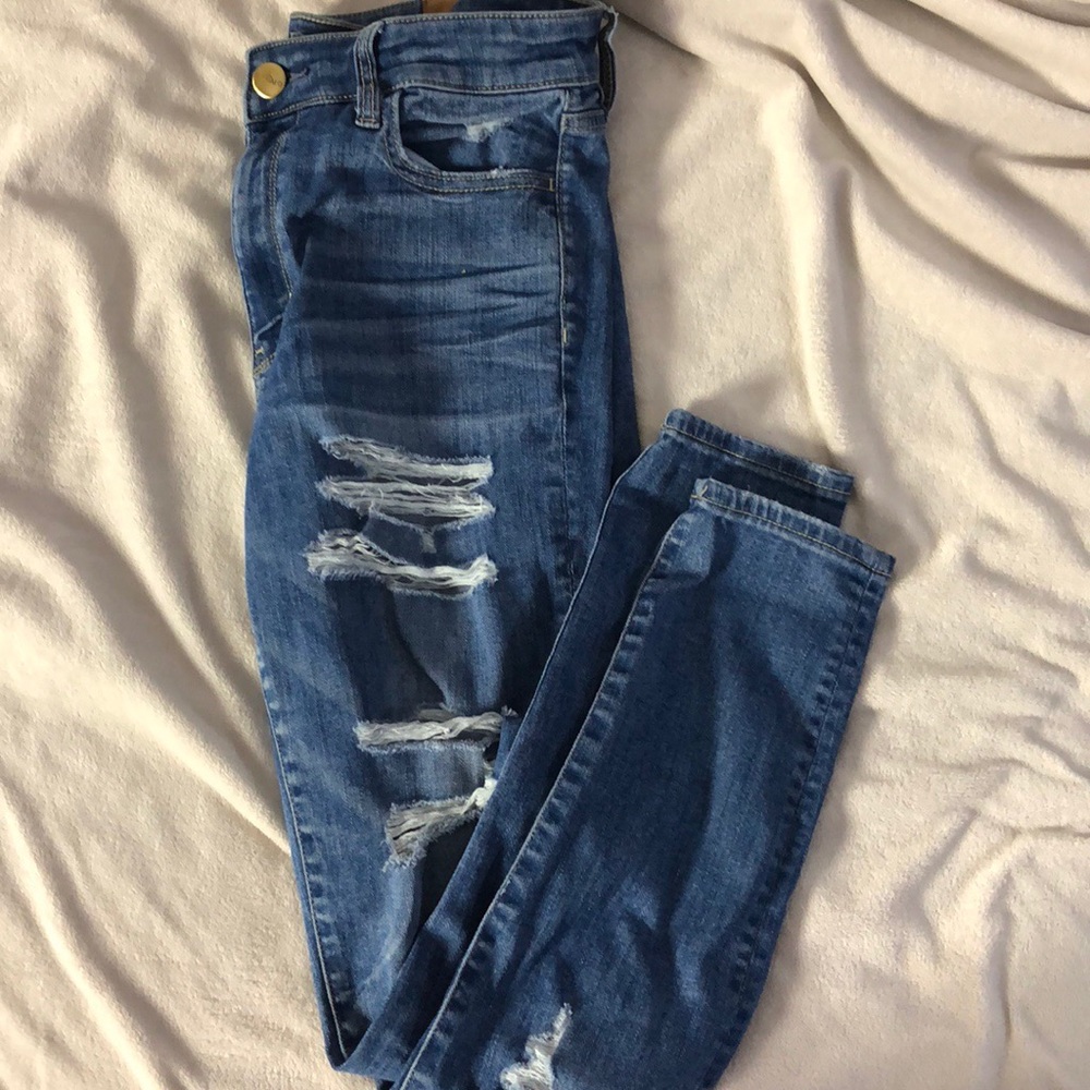 AE midwash ripped denim jeans - worn once